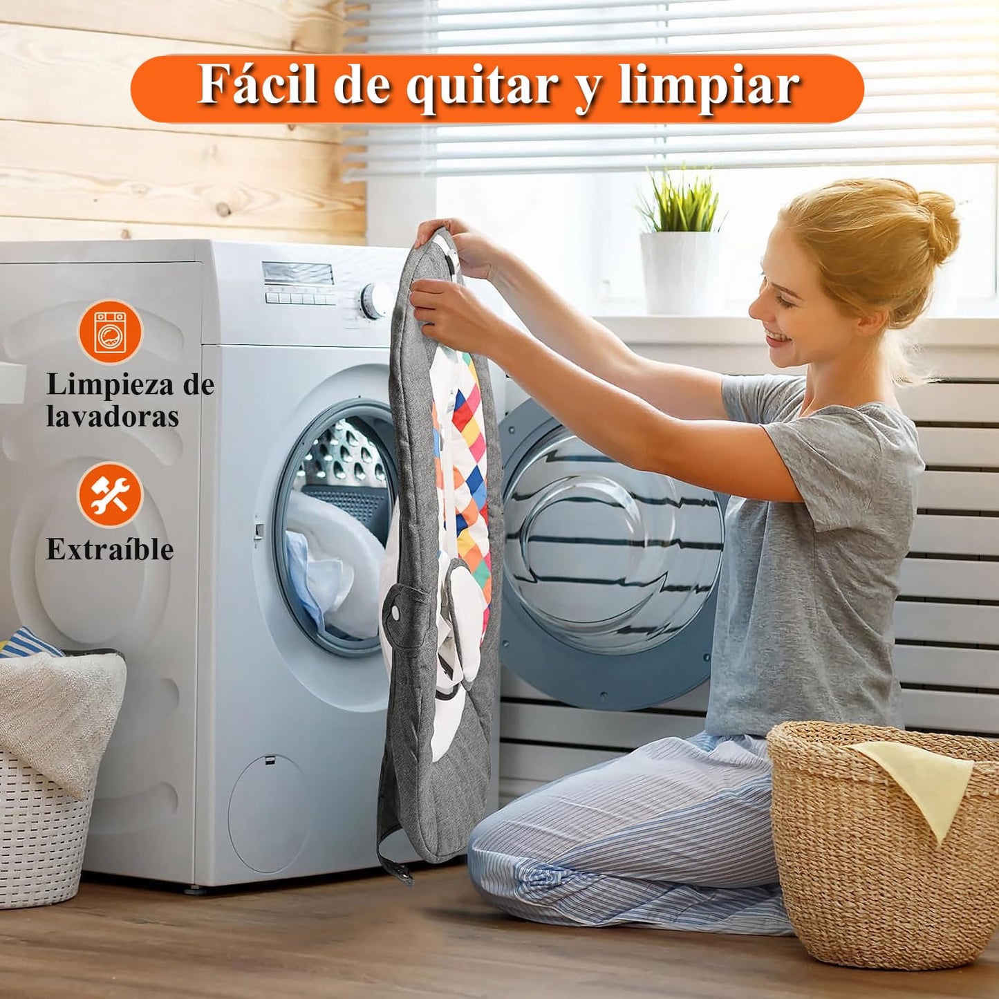 Mecedora Eléctrica PERFECTOP Azul Claro con Mosquitera para Bebé