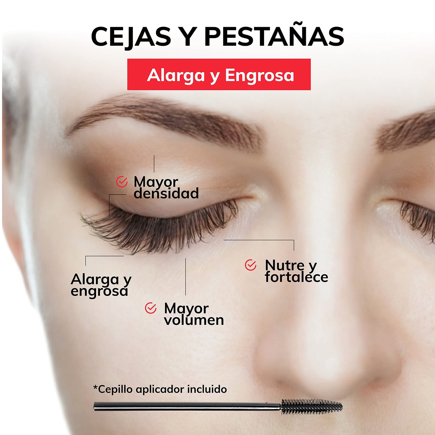 Aceite Orgánico Natural para Pestañas y Cejas: Estimula el Crecimiento del Pelo