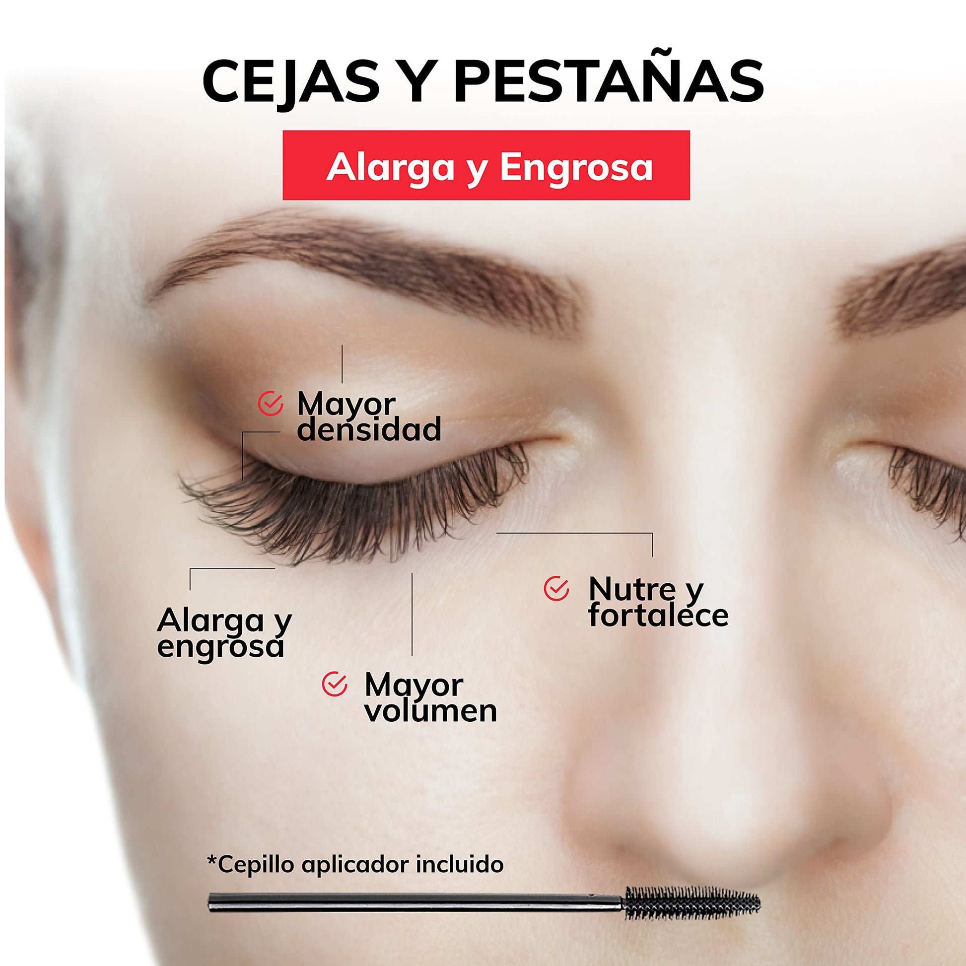 Aceite Orgánico Natural para Pestañas y Cejas: Estimula el Crecimiento del Pelo