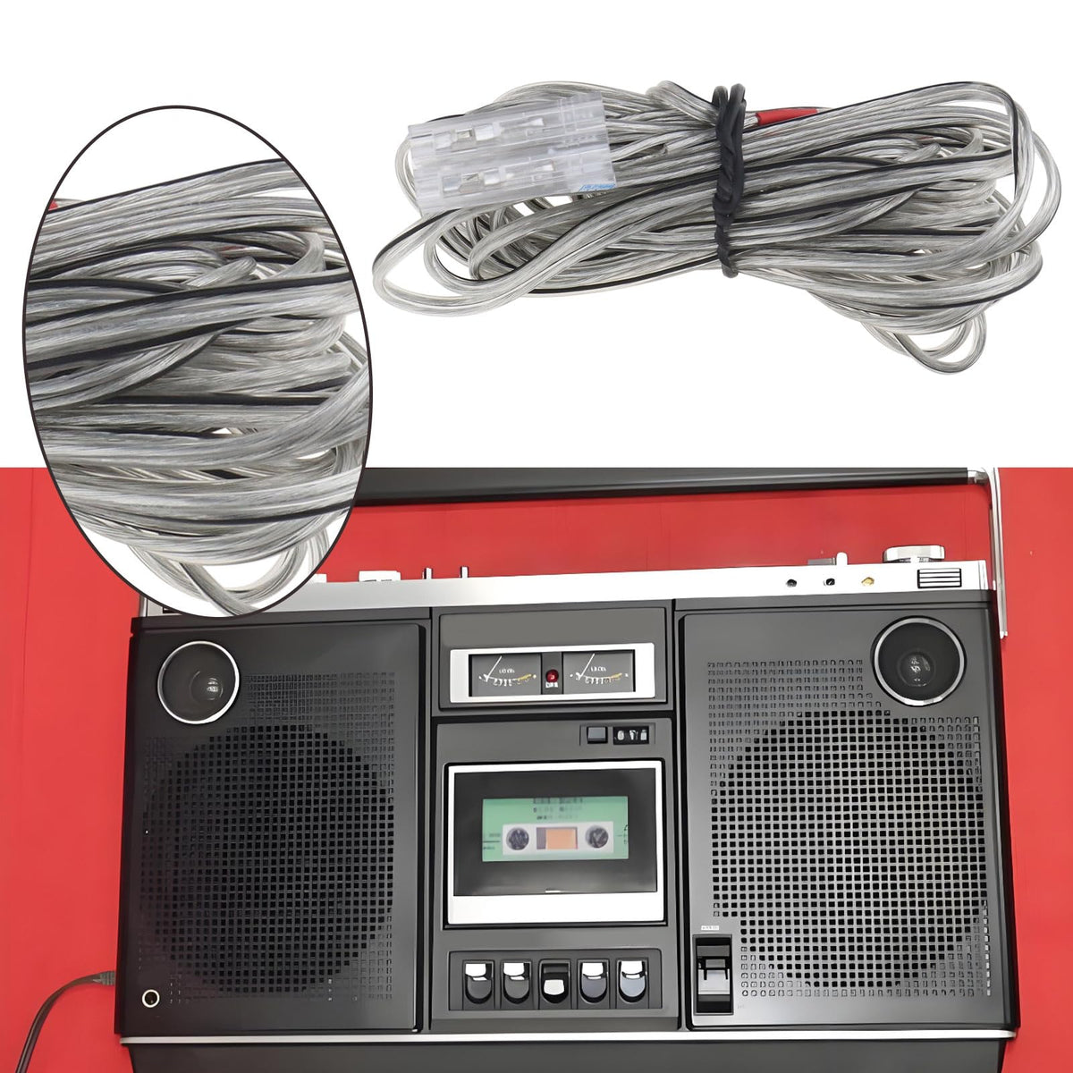 Cable de Altavoz Create Idea 4 m Compatible con Sony HCD-ZX6 HCD-ZX66I HCD-ZX8 HCD-ZX9 HCD-ZX99I HCD-SA30 HCD-S300 HCD-S400 HCD-S500 HCD-S550 HCD-S800