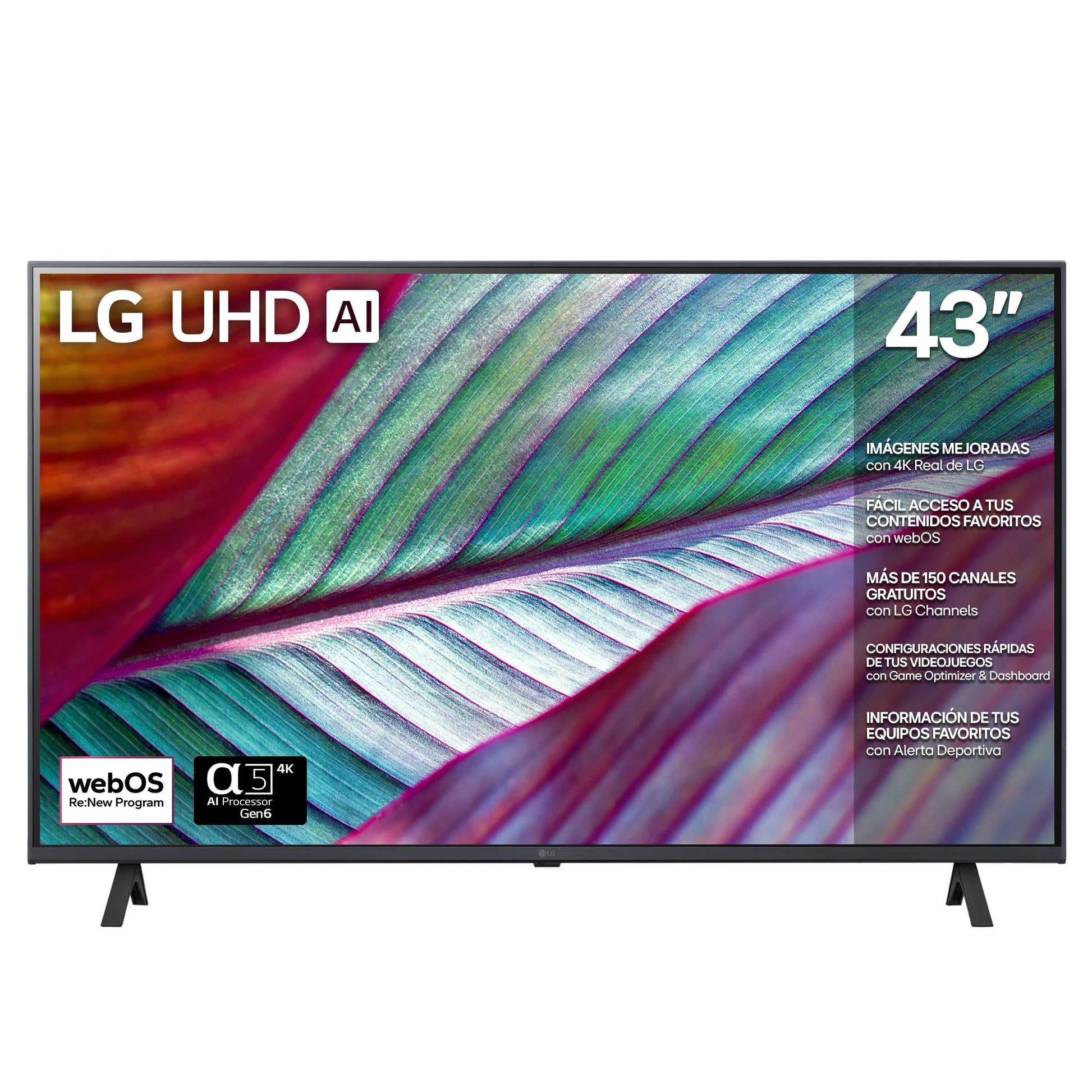 LG Pantalla UHD AI ThinQ 43" 4K Smart TV 43UR7800PSB