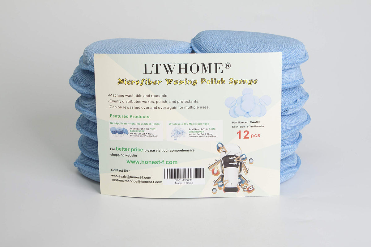 Aplicador de Cera LTWHOME Azul de Microfibra con Dedo para Coches