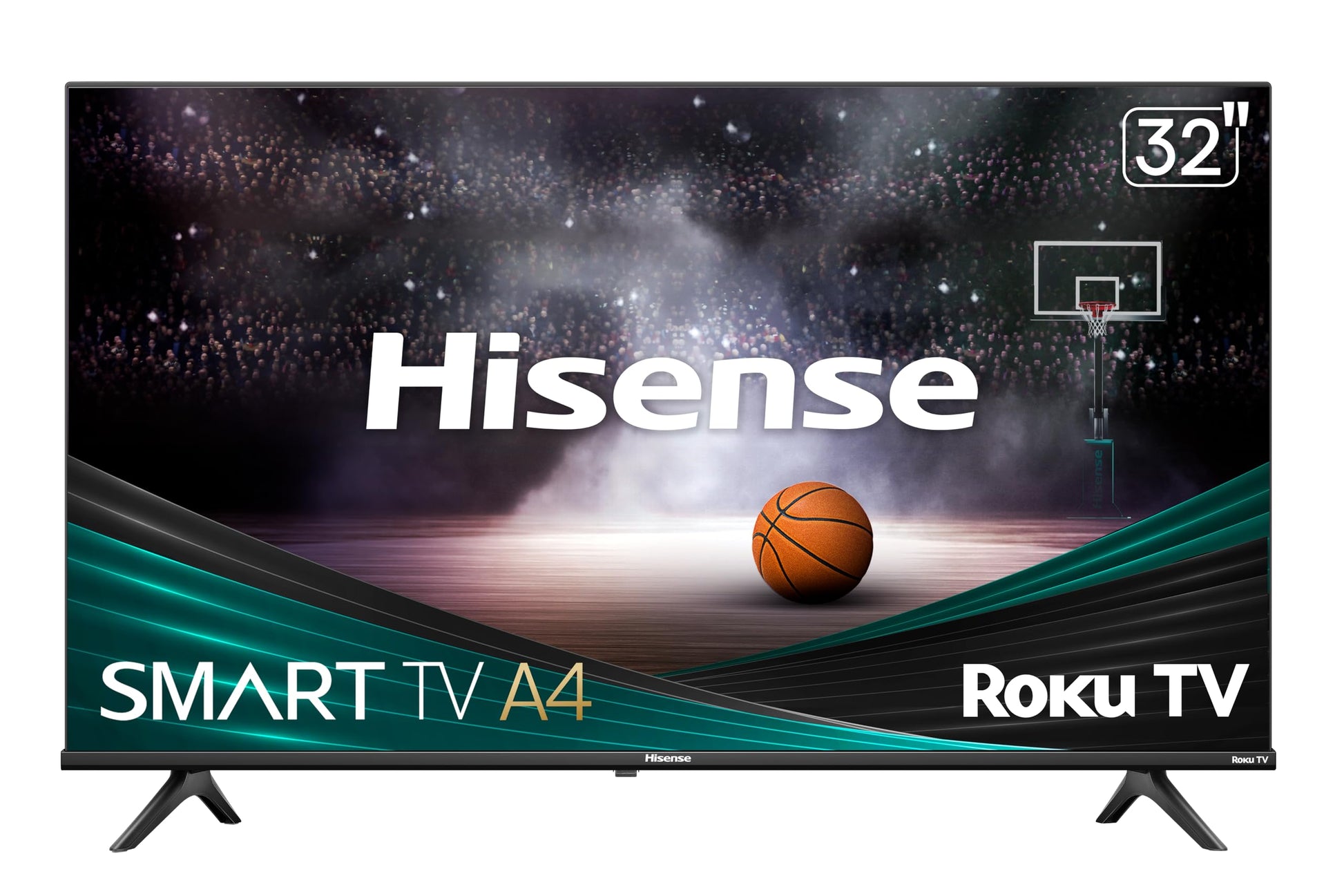 Hisense 32 Pulgadas Clase A4 Series HD 720p Smart Roku TV con compatibilidad Alexa (32A4HNR) - Dolby Audio, diseño de Bisel Delgado