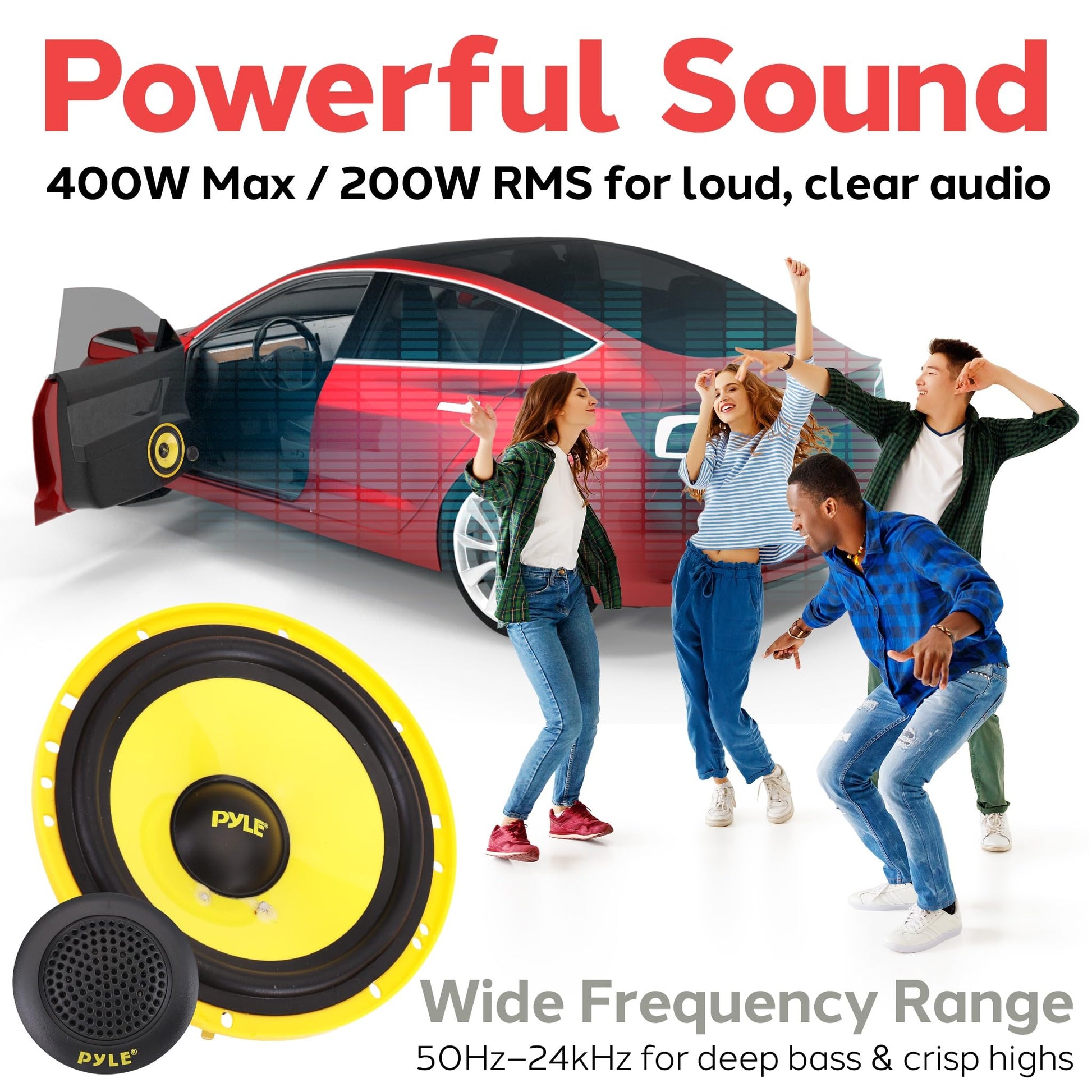 Sistema de Componentes de 2 Vías Pyle PLG6C 16.51 cm 300 v Personalizado