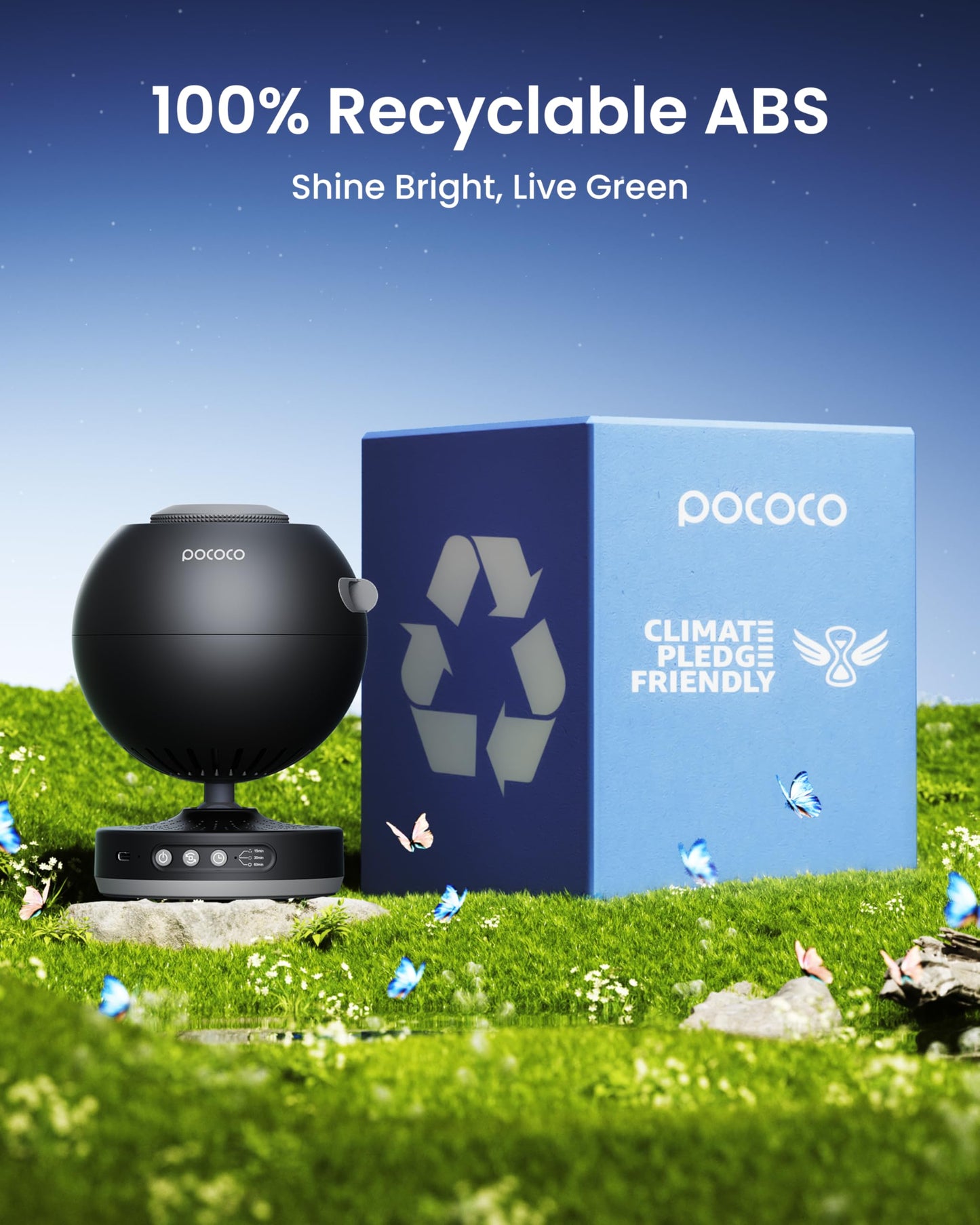 POCOCO Proyector Galaxy para dormitorio con discos de película óptica reemplazables, proyector de estrella del hogar con lente de alta definición, proyector de luz Galaxy para relajarse, estudiar y