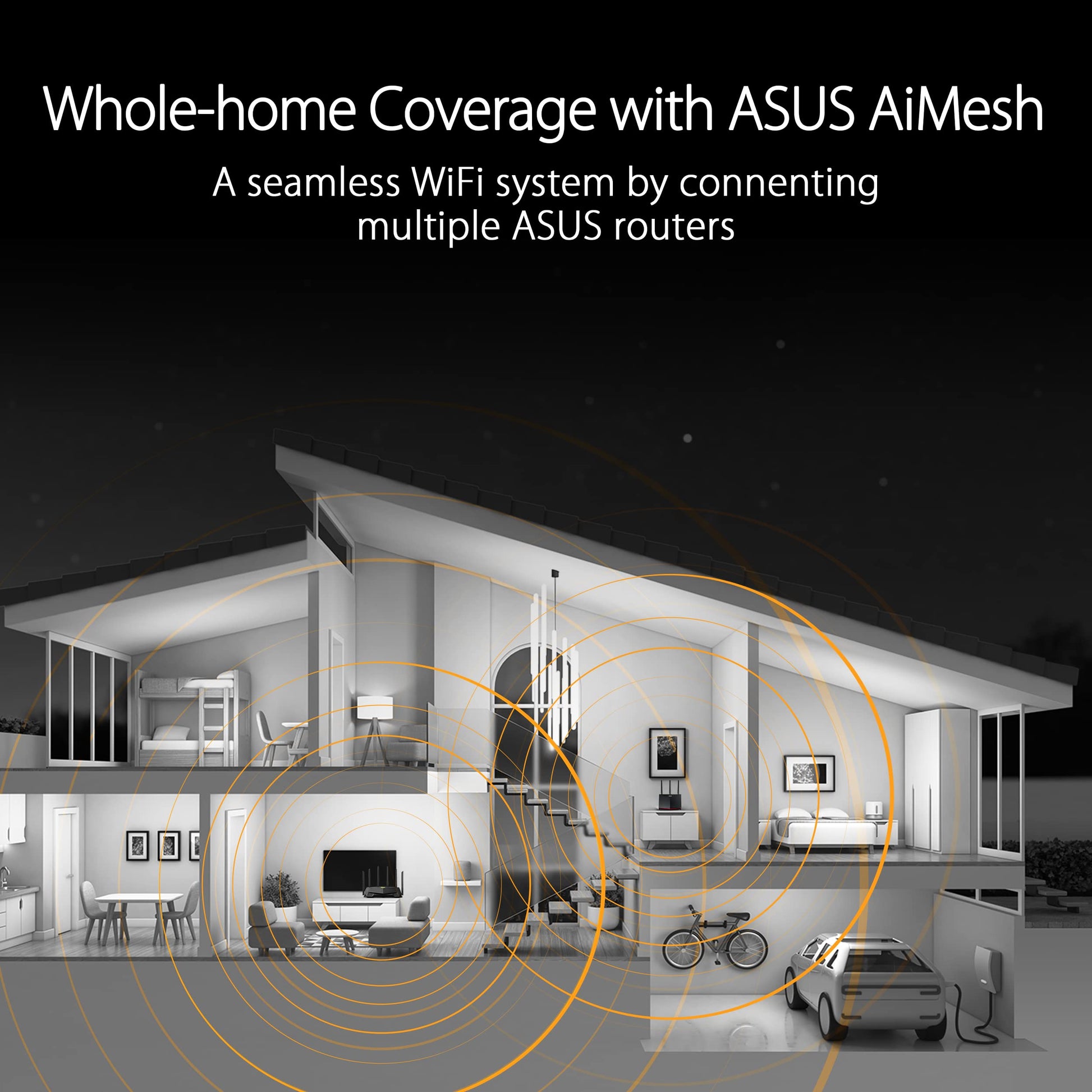 ASUS TUF Gaming WiFi 6 Router (TUF-AX6000) - Puerto dedicado para Juegos, Puerto Dual de 2.5G, reenvío de Puertos de 3 Pasos, enrutador Extensible con AiMesh, Seguridad de Red AiProtection Pro,
