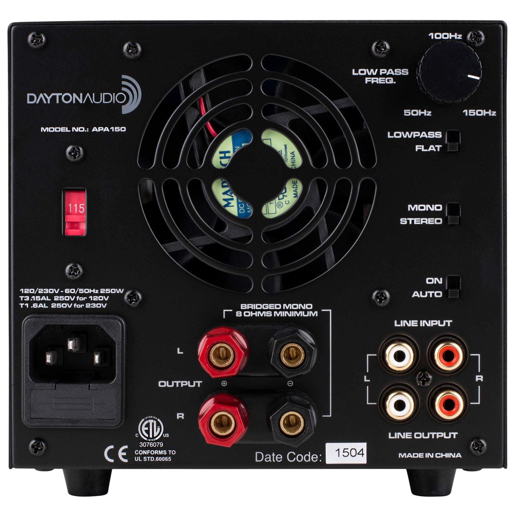 Dayton Audio APA150 Power Amplifier 150W