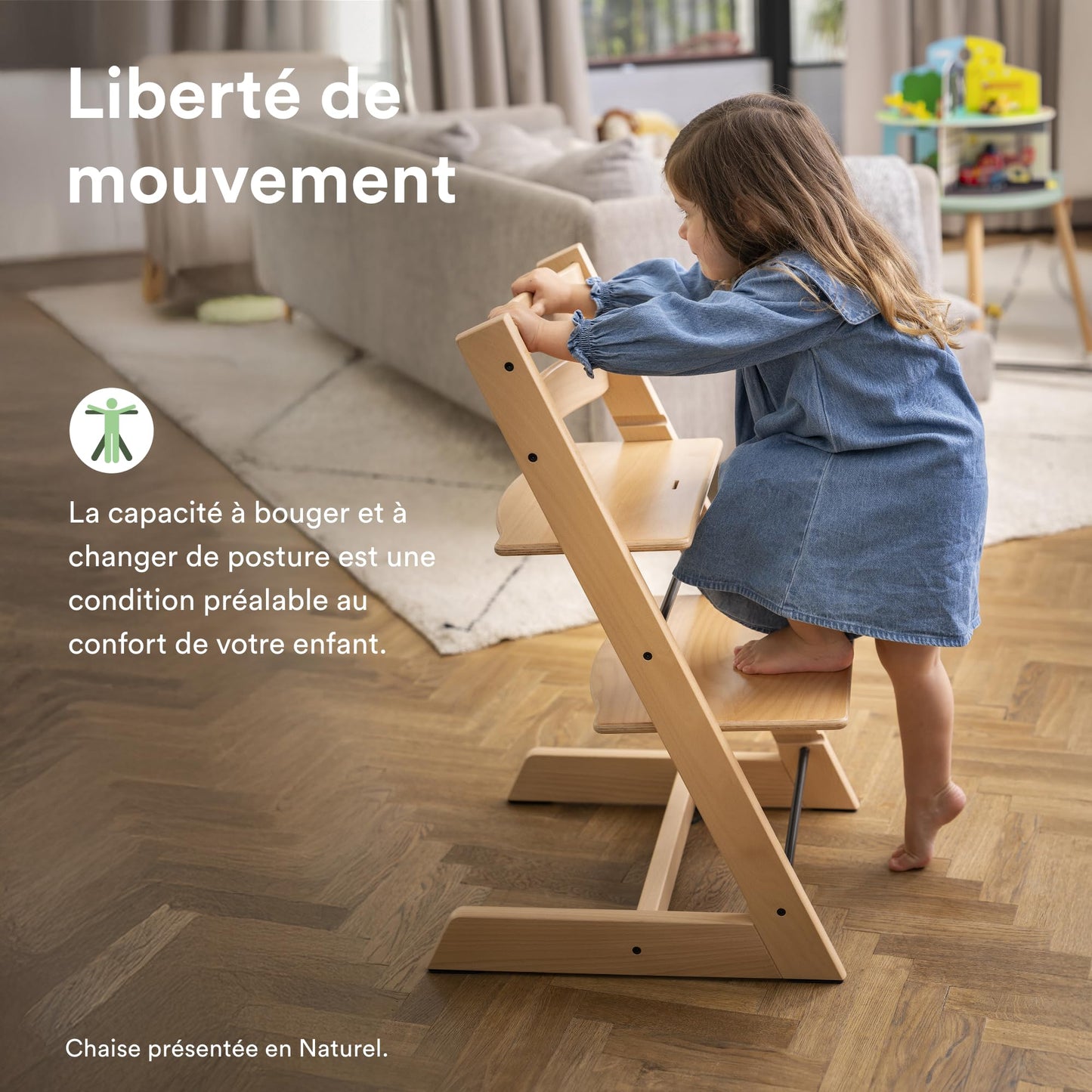 Silla Tripp Trapp de Stokke, Silla ajustable, evolutiva para recién nacidos, niños y adultos - Práctica, cómoda y ergonómica - Diseño atemporal (Negro)