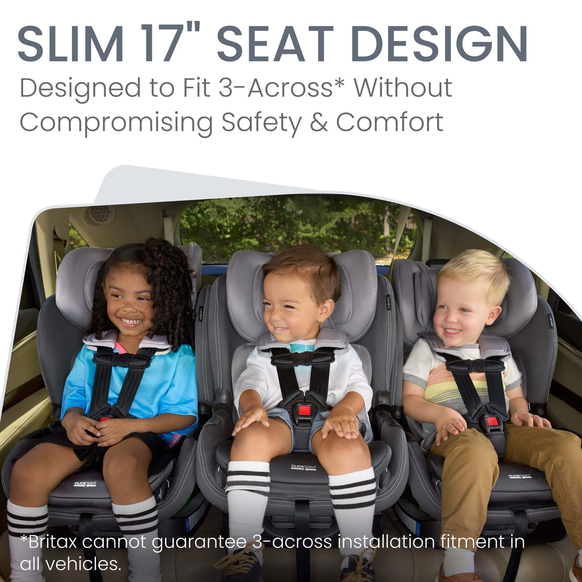 Asiento de Coche Convertible Britax Grafito Glaciar con Diseño Delgado y Tecnología ClickTight