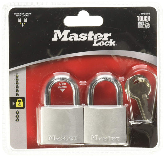 Juego de Candados Metálicos Master Lock Económicos 38 mm de Ancho 2 Piezas