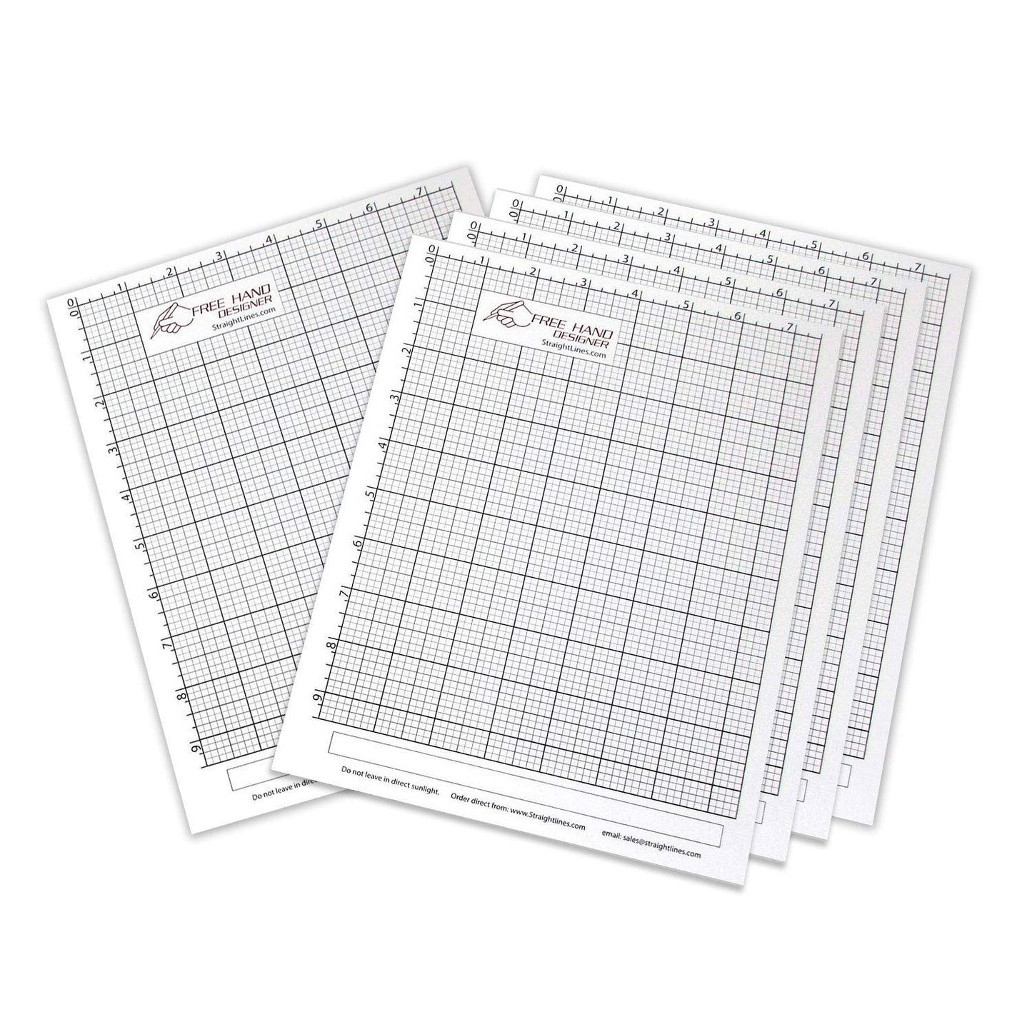 Freehand Designer 'US' - Letras de tamaño, 5 x Grid Sheets