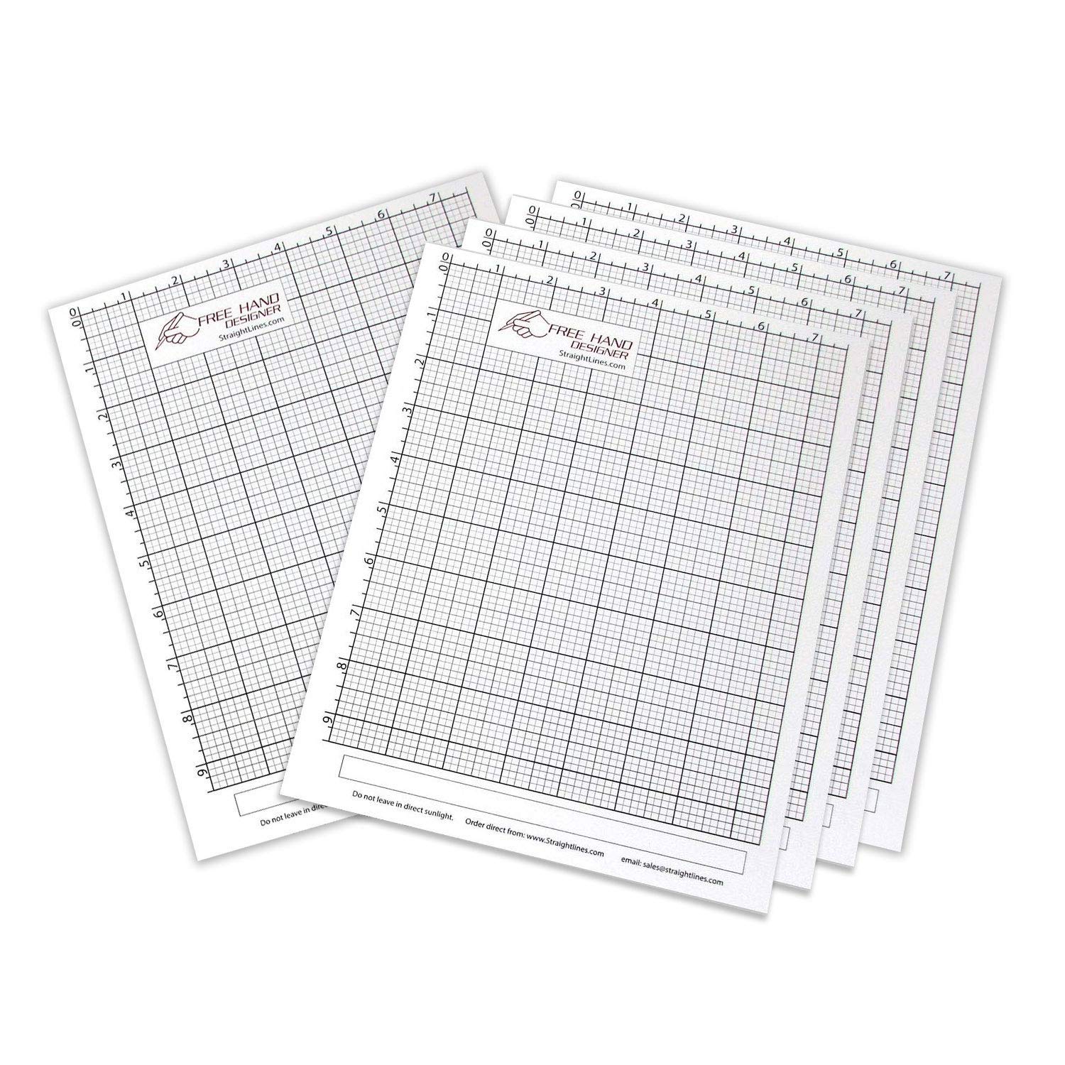 Freehand Designer 'US' - Letras de tamaño, 5 x Grid Sheets