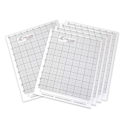Freehand Designer 'US' - Letras de tamaño, 5 x Grid Sheets