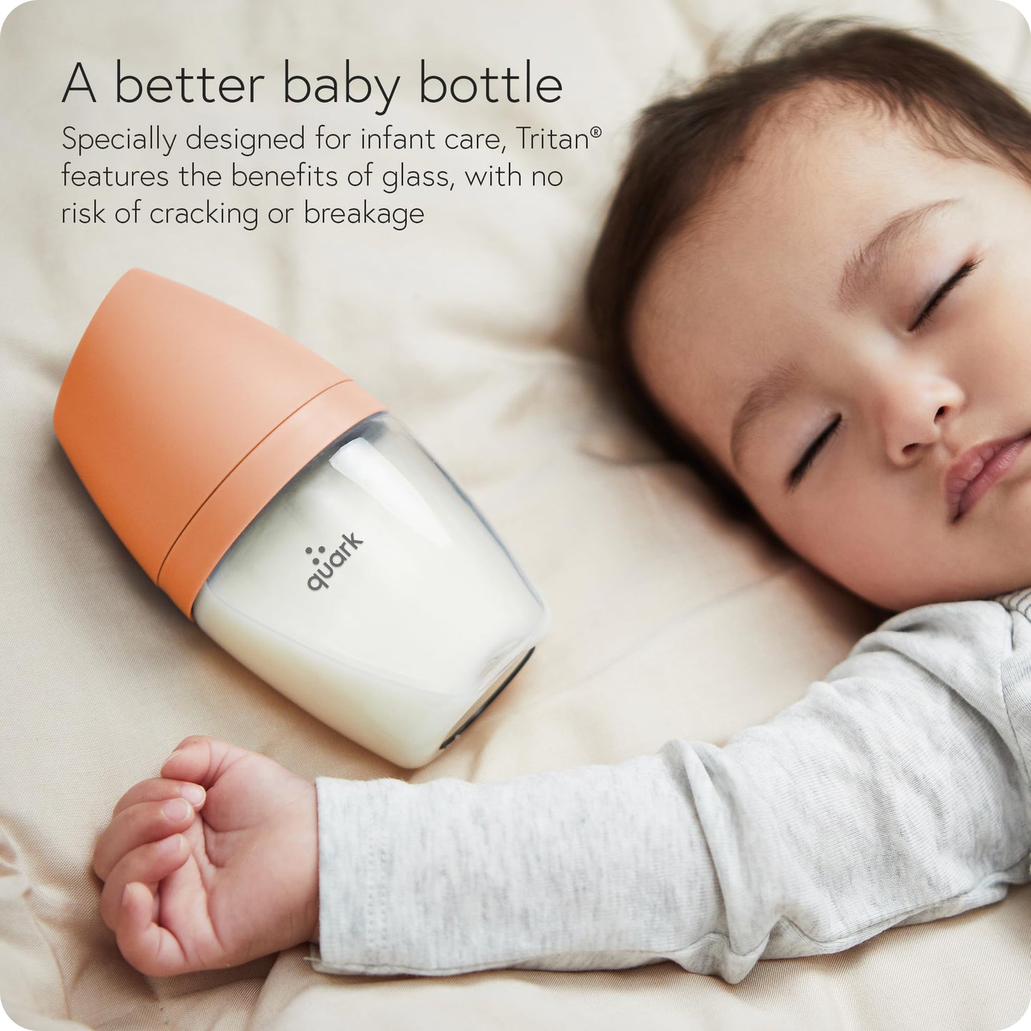 Quark Minibiberón Buubibottle De Flujo Lento Para Recién Nacidos - Con Tetina Anticólicos Realfeel Para Simular La Lactancia Materna - Sin Bpa, Pvc Ni Toxinas - Biberón De 147 Ml Con Tapa, Paquete De