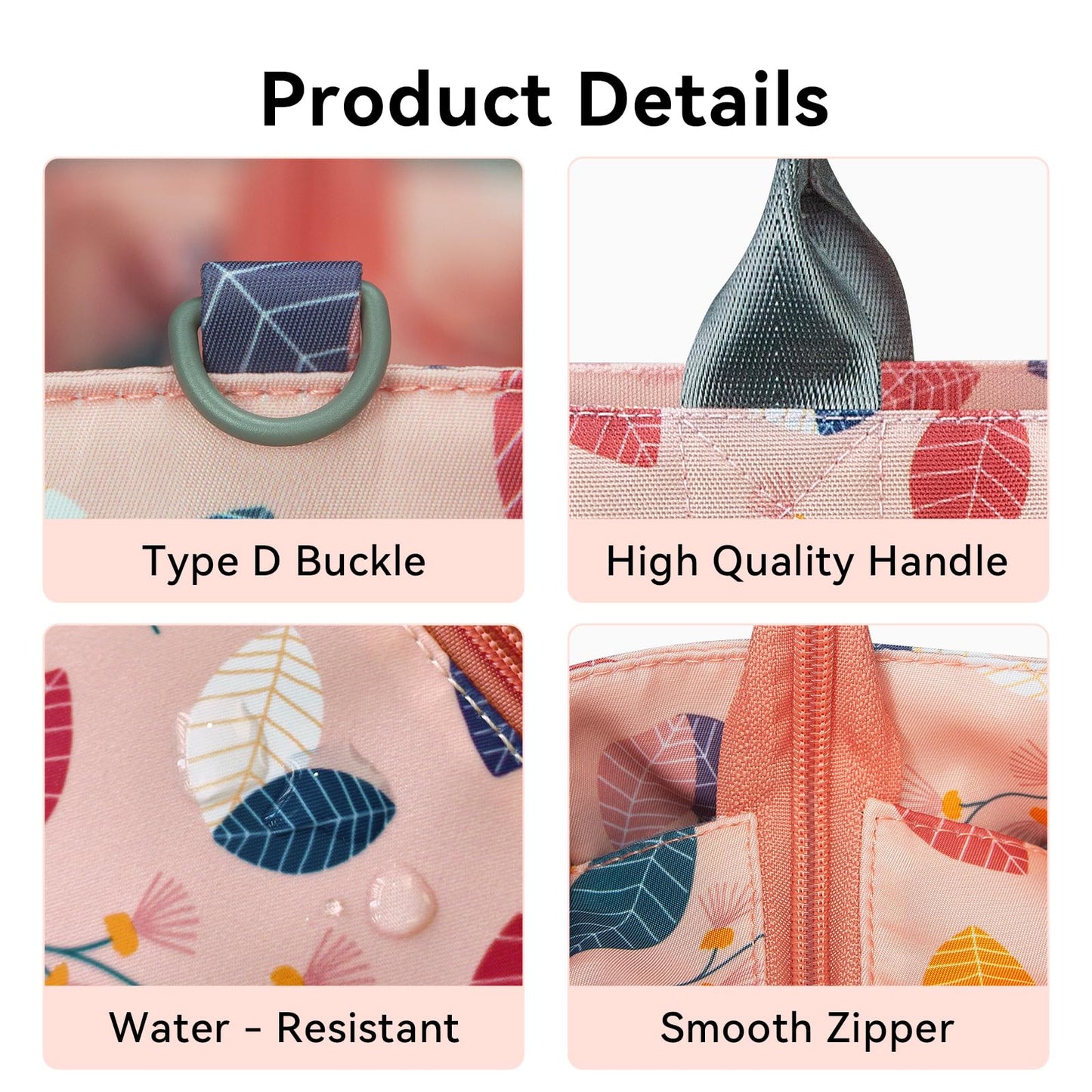 PHEBEN - Bolsa de pañales pequeña impermeable, de viaje, mini bolsa de pañales multifunción para bebé, bolso cruzado (hoja)
