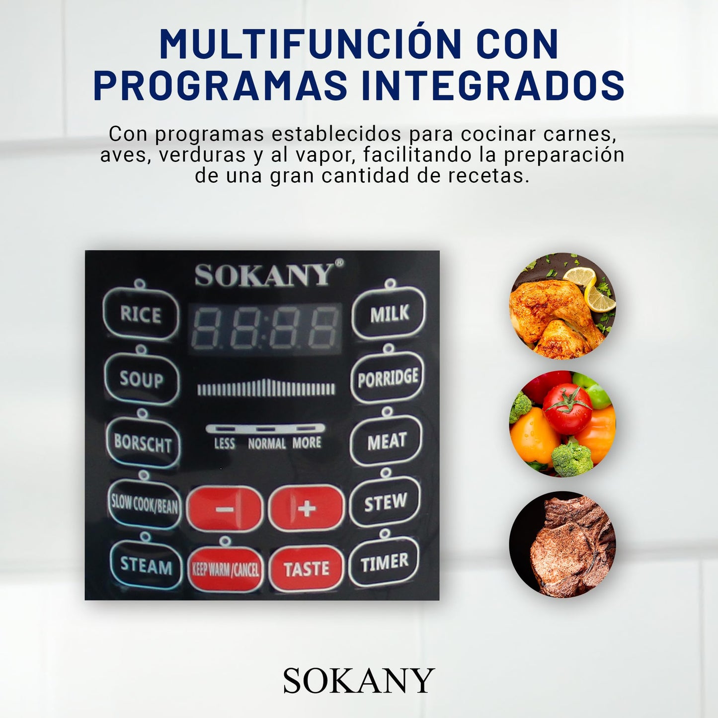 Olla a presión Sokany Rojo 1000w 5L sk-2402