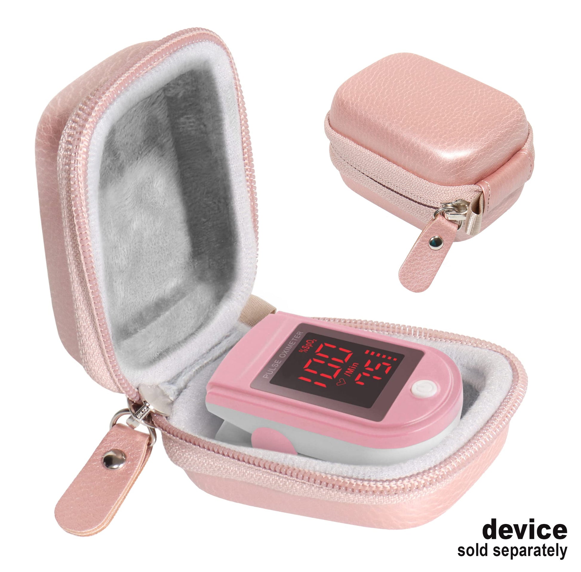 HKESTG - Estuche WGear para Zacurate Pro 500DL, niños: Innovo Deluxe, Santamedical 2. Facelake FL400 t. FL350: Vive Precision Spo2 Accumed cms-50dl, 50D1, Healthtree (oro rosa)