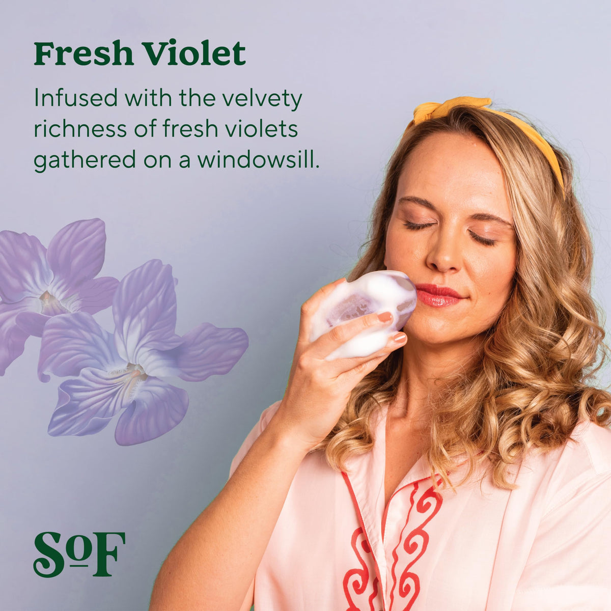 Violet Bouquet - Triple Milled Large 180ml Bar Soap (1 Bar)