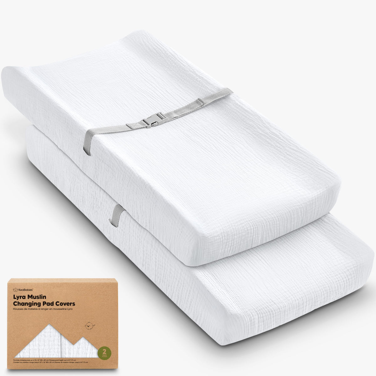 Paquete de 2 fundas para cambiador de pañales de muselina para niño, niña, suave y transpirable, funda para cambiador de muselina de algodón orgánico, sábanas para cambiador de bebé, almohadillas para