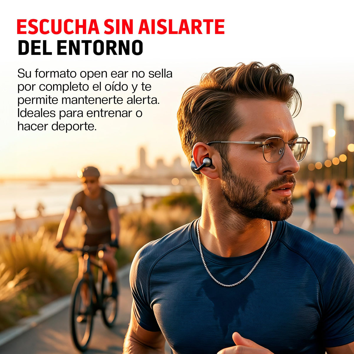 Audífonos Inalámbricos Redlemon Clip Azul Bluetooth 6.0 Deportivos