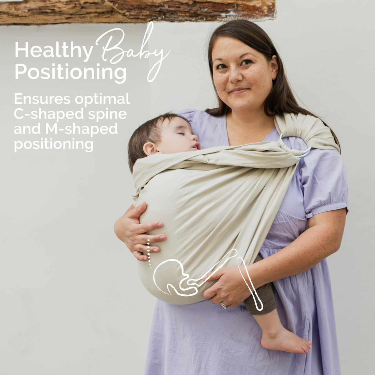 Boba - Portabebés para recién nacidos a niños pequeños, ligera y transpirable, bambú y lino, para verano, ergonómica, cadera, saludable frente y cadera, tamaño único, 8-35 libras (panapas)