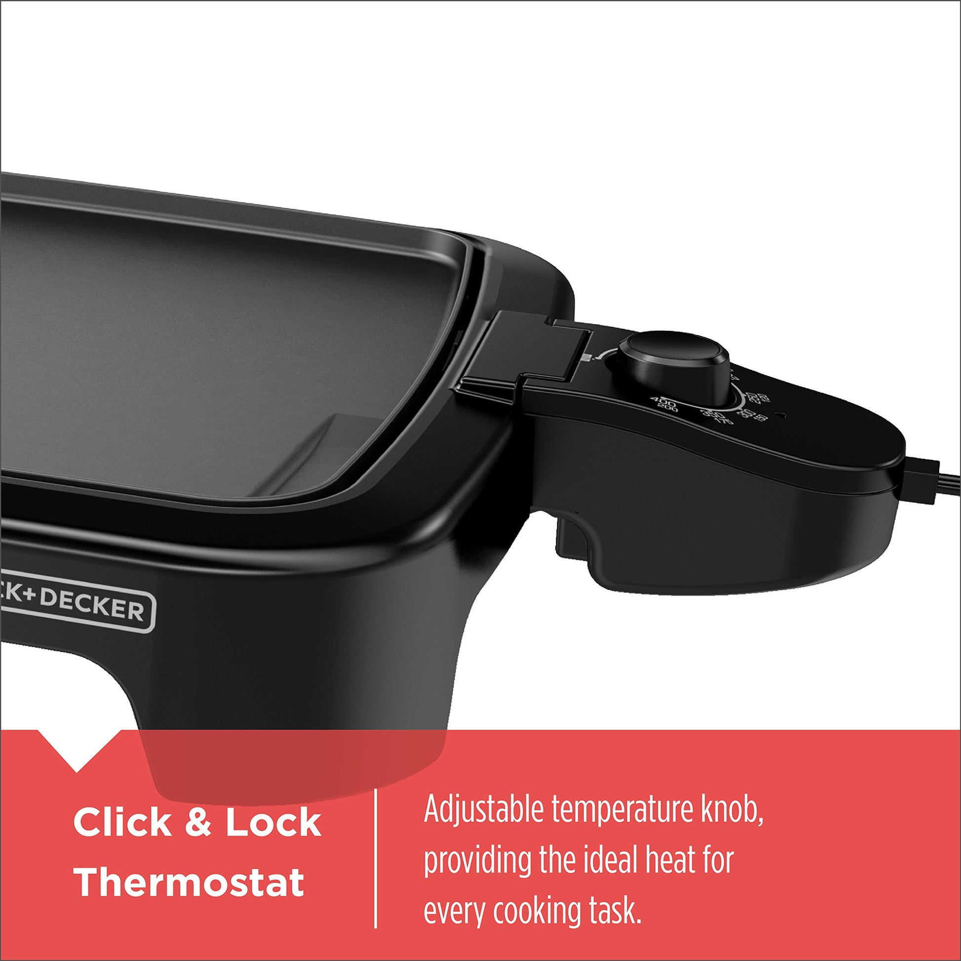 Plancha Eléctrica Black + Decker Negra con Recubrimiento Antiadherente y Canal para Grasa