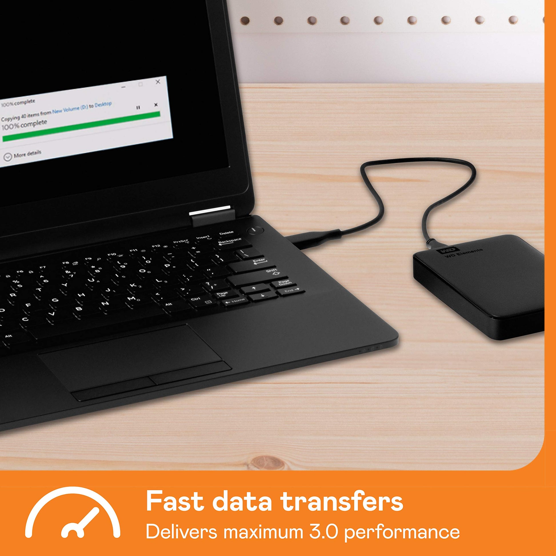 Disco Duro Externo Portátil WD 5TB USB 3.0 Negro Elements
