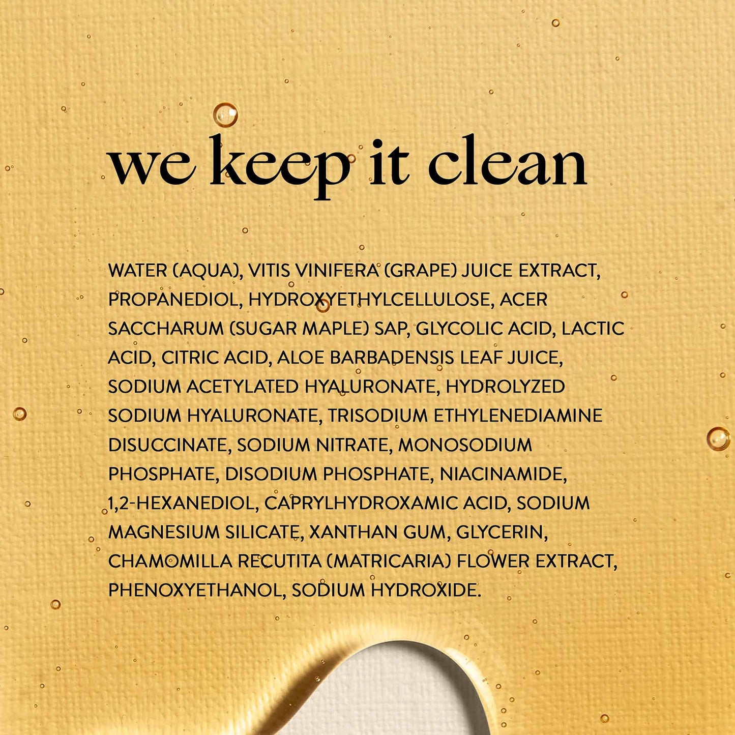 Sérum Resurfacing Honest Beauty Con AHAs e Ácido Hialurónico Vegano Dermatológicamente Probado