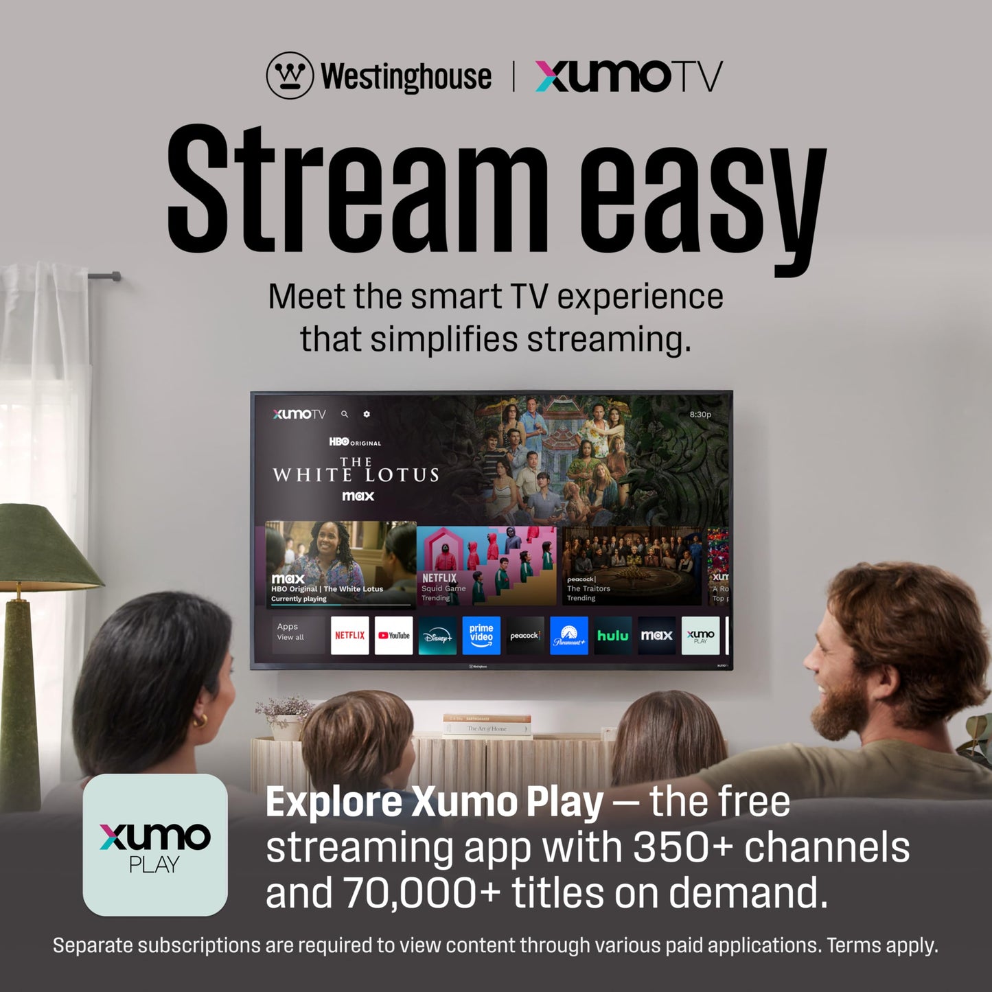 Westinghouse Smart TV de 40 pulgadas, FHD 1080P Xumo TV con control remoto por voz, televisión de visualización plana con Dolby Atmos, Blueooth, Apple AirPlay, Wi-Fi y conectividad móvil