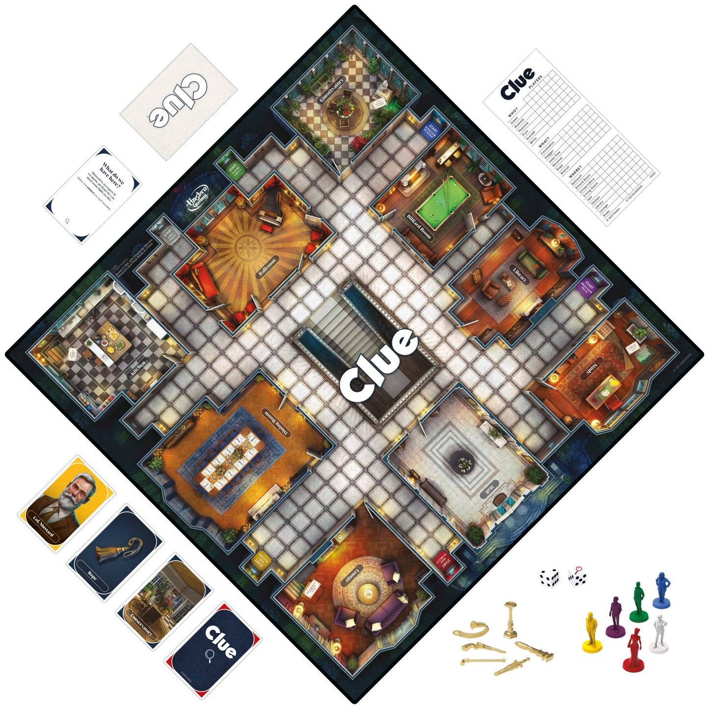 Hasbro Juego de Mesa para Juegos para niños de 8 años en adelante, Juego de Pistas reinventado para 2 a 6 Jugadores, Juegos de Misterio, Juegos de detectives, Juegos Familiares para niños y Adultos