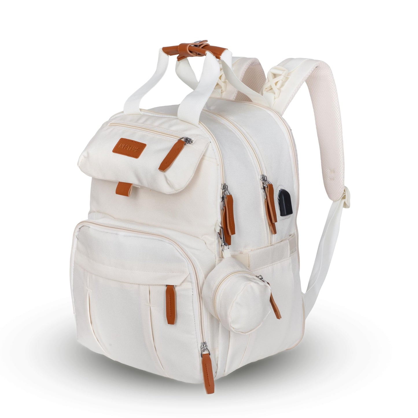 Nestlys - Mochila para pañales para bebé, Beige, Large, Moderno