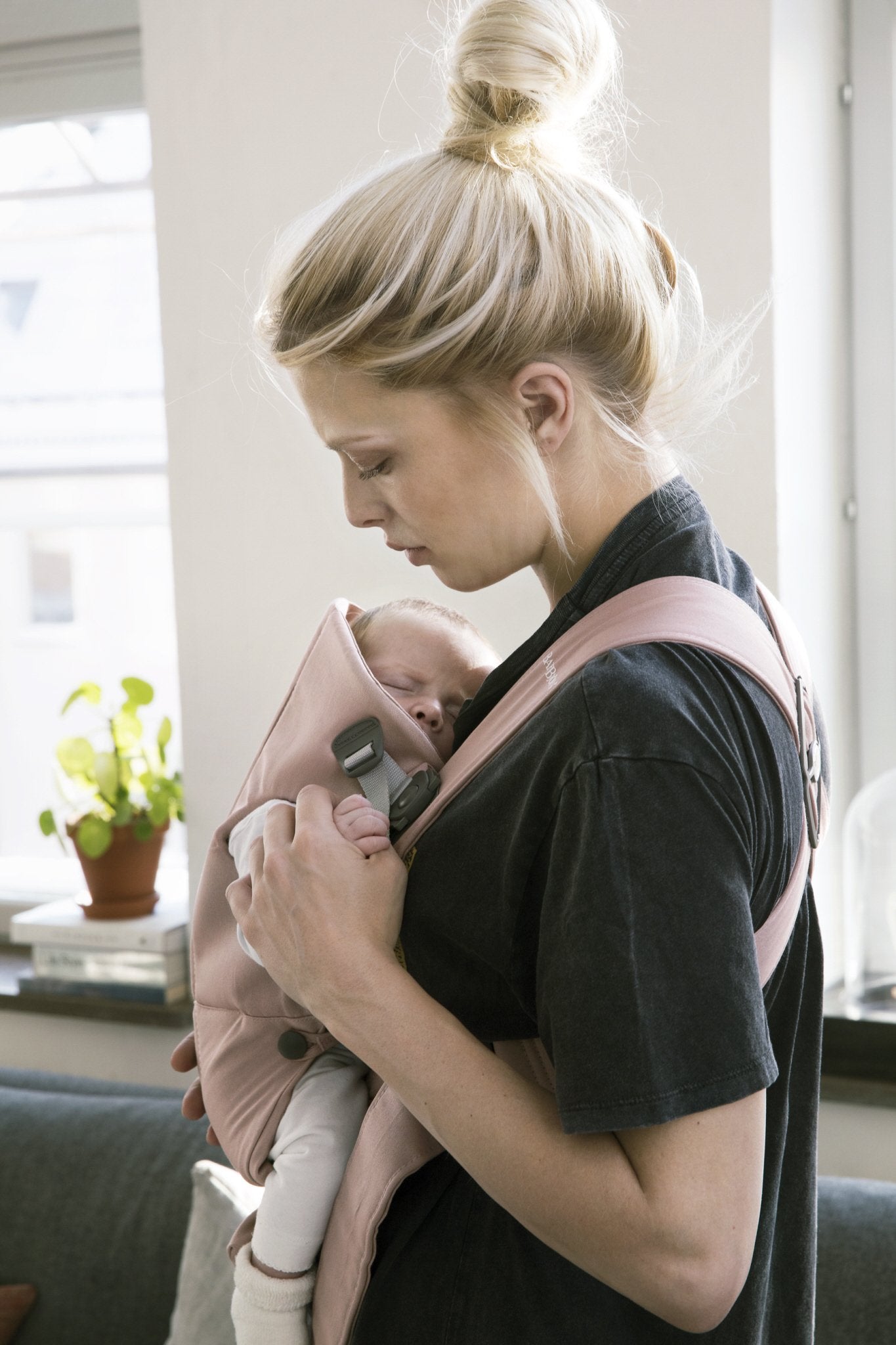 Babybjorn - Mini portabebés, Algodón, Rosado (Dusty Pink)