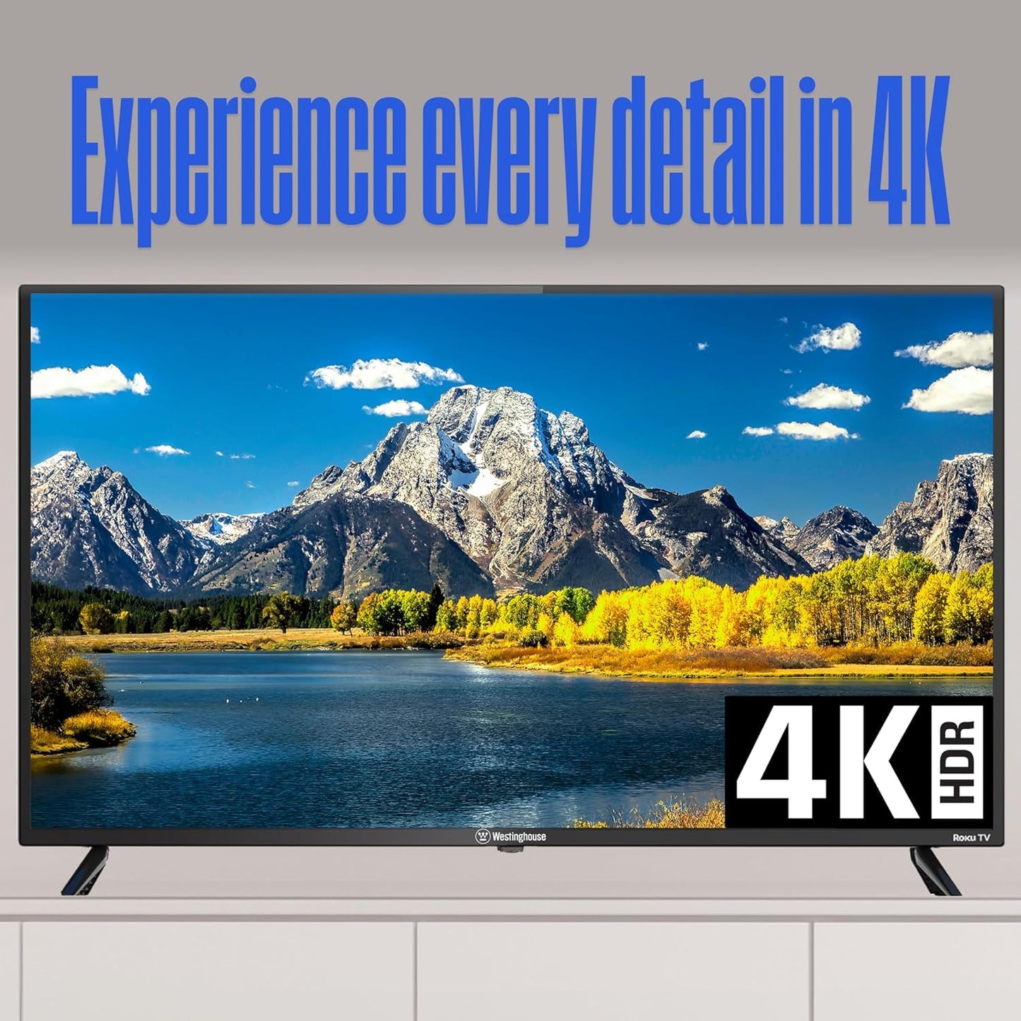 Westinghouse Smart TV de 50 Pulgadas 4K Ultra HD con Conectividad Wi-Fi y Aplicación Móvil, Bluetooth, con Apple AirPlay, Alexa y Google Asistente, Control por Voz, Dolby Digital +