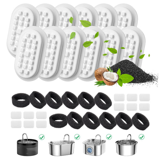 Filtros de Fuente de Agua DOOOB para Gatos 36 Filtros de Repuesto Blanca