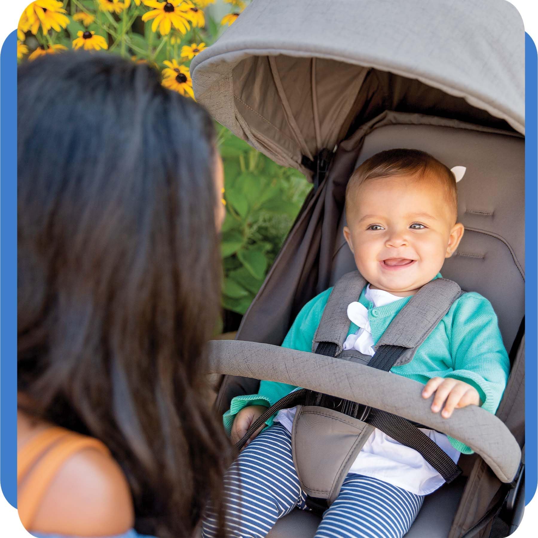 Joie Carriola para Bebe Tourist con Silla Ergonomica, Carriola Moderna para Bebes, Carreola Portabebe de Viaje Plegable y Convertible 2 Posiciones, Carreola con Frenos y Manija Ajustable