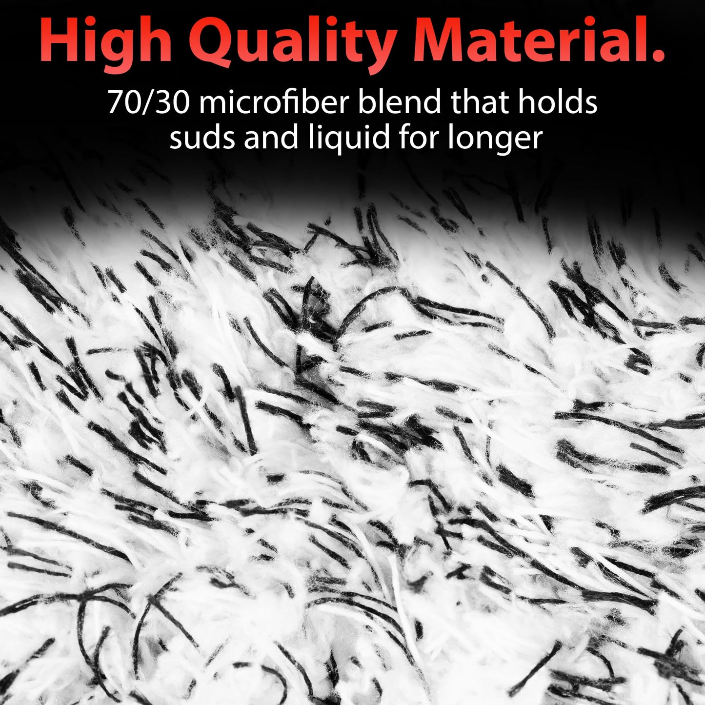 Manopla de Microfibra Adam's de Felpa Suave para Lavado Seguro de Coches