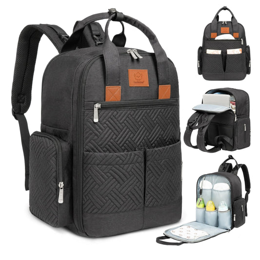 Mochila para Pañales KeaBabies Carbón para Niñas, Niños, Mamá y Papá