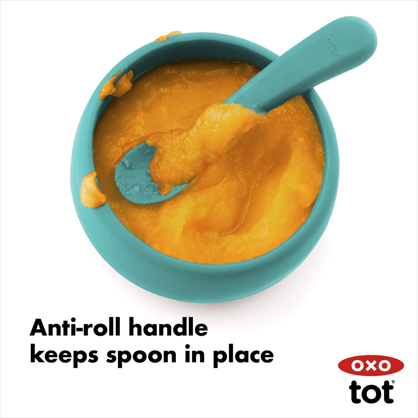 Juego de Cucharas de Silicona OXO Tot Verde Azulado
