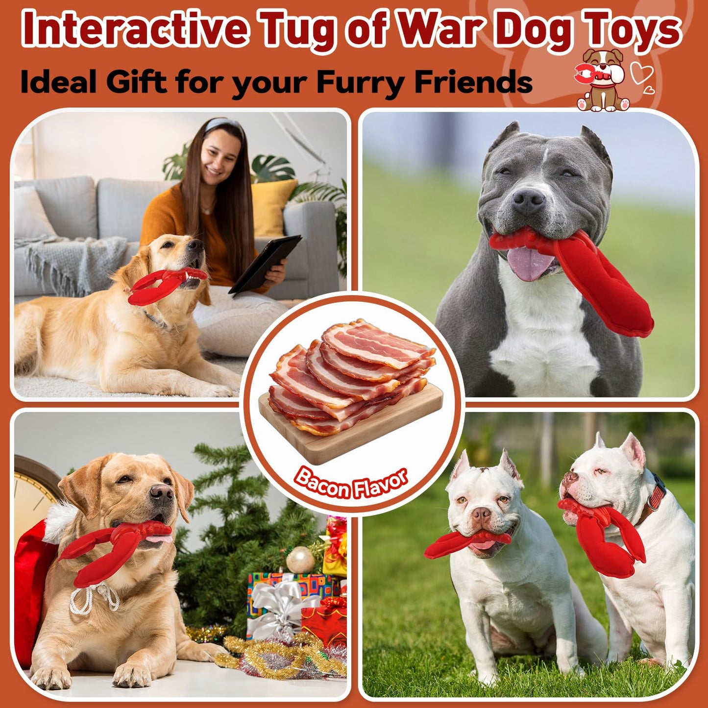 BIKIISEN - Juguetes para perros para masticadores agresivos, juguetes interactivos para masticar perros para aburrimiento, juguetes indestructibles para mantenerlos ocupados, juguetes para perros de