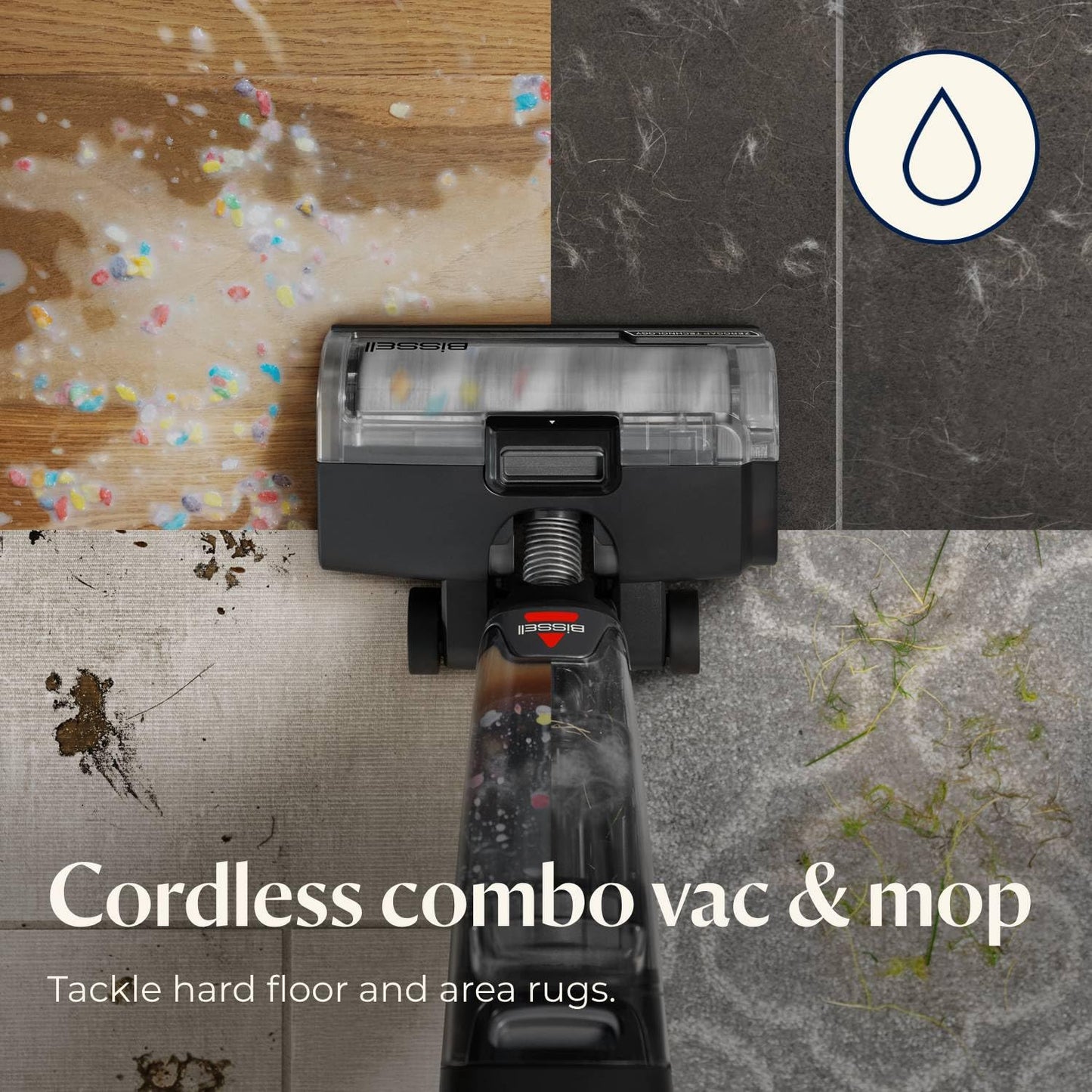 Bissell CrossWave OmniForce Edge - Limpiador de Suelos multisuperficie, Negro y Gris