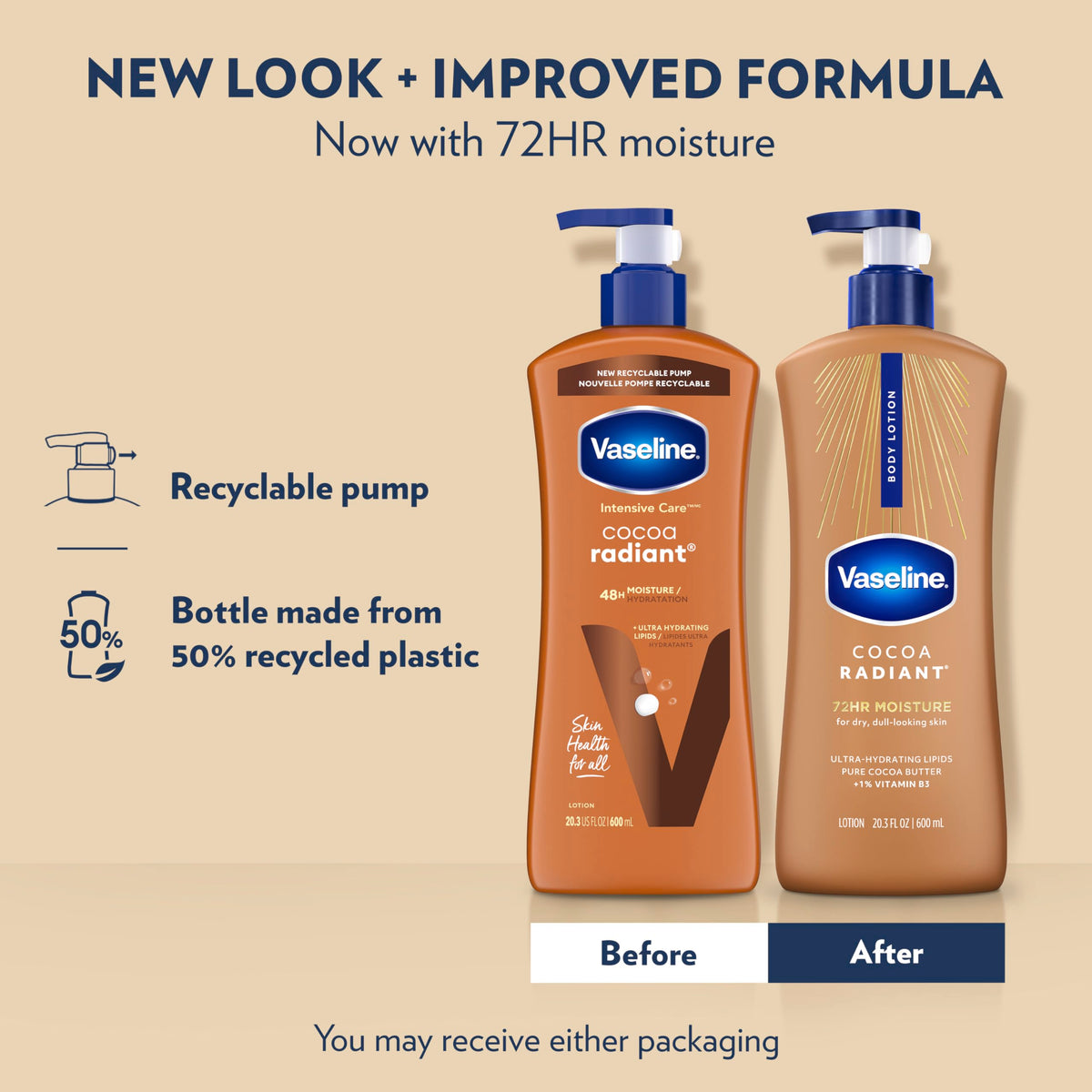 Vaseline Cuidados Intensivos Curación Serum, Advanced Socorro, cocoa radiante, Cocoa Radiant