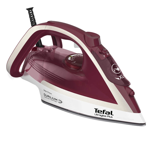 Plancha de Vapor Tefal Ultragliss Plus rojo blanco con Suela Resistente a Arañazos