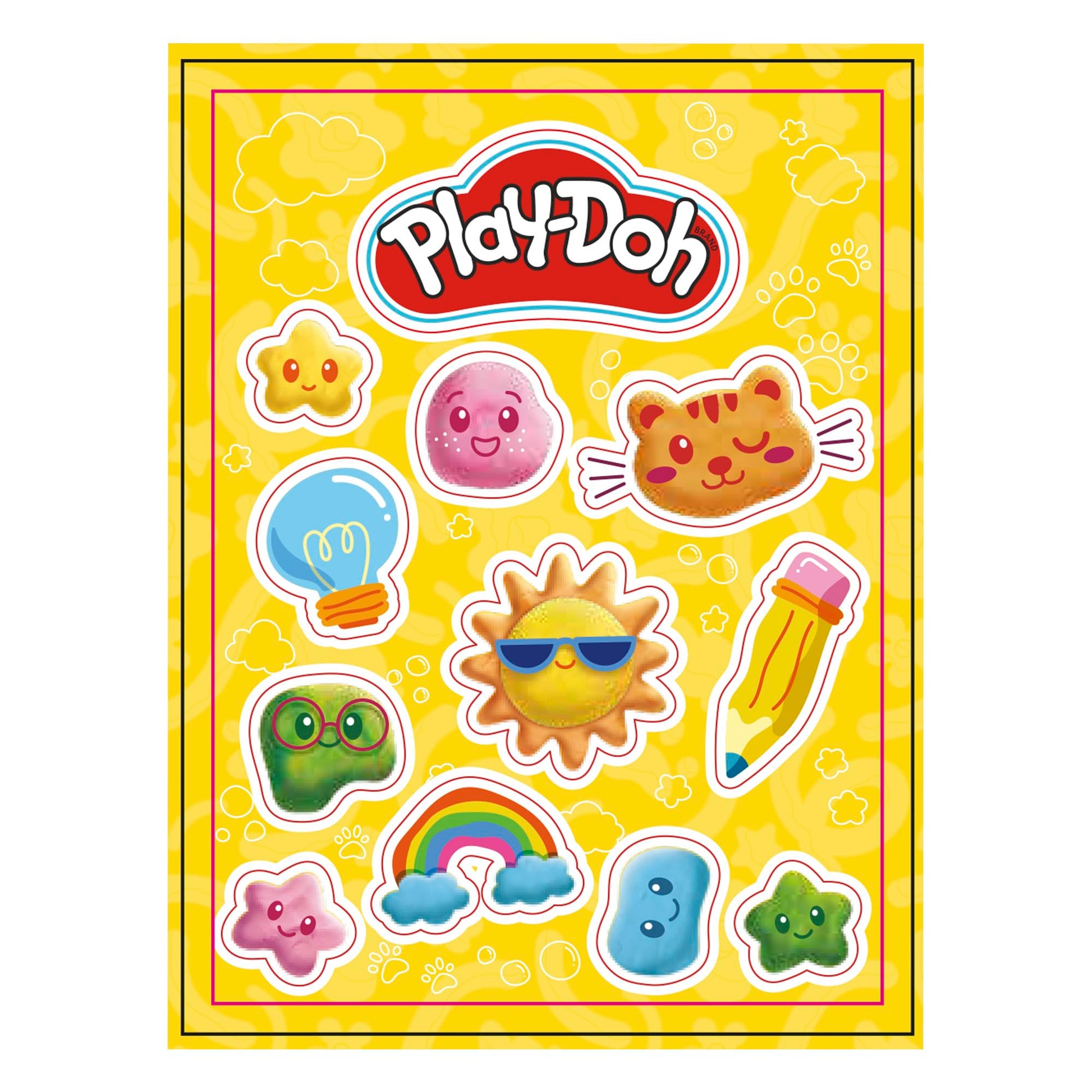 Set de Juego Play-Doh Creat y Aprende Multicolor con Mantel, Adhesivos, Cortadores de Animales y Herramientas para Niños y Niñas en Preescolar +3 Años