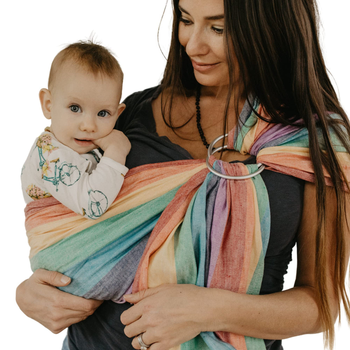 Hip Baby Wrap Ring Sling Baby Carrier for Infants and Toddlers (Fern)