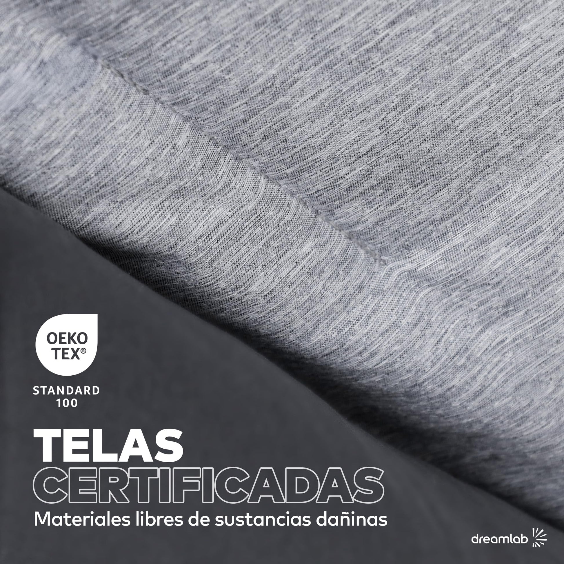 Dreamlab Edredón Acolchado para Toda Estación. Relleno de Microfibras Recubiertas con Gel. Lavado a Máquina. Usar como Edredón o con Funda Duvet. Hipoalergénico.(Gris Jaspeado,Matrimonial 195 x 223cm)