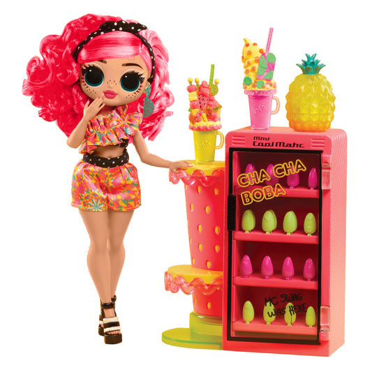 L.O.L. Surprise! OMG Sweet Nails - Pinky Pops Shop - con 15 sorpresas Que Incluyen Esmalte de uñas Real, uñas postizas, Pegatinas, Purpurina, 1 muñeca de Moda y Mucho más - Edad: 4+ años