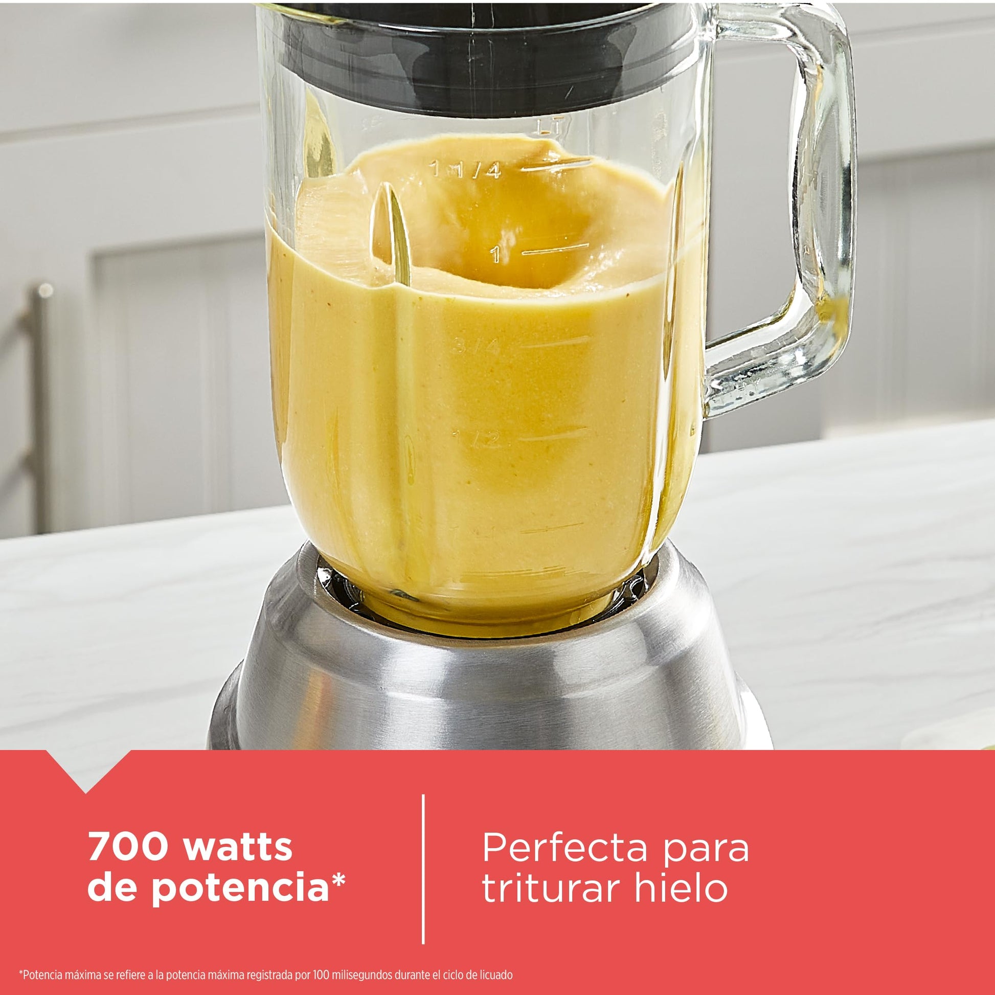 BLACK+DECKER Licuadora Ice Crush, 8 Velocidades + Pulso, 4 Cuchillas Acero Inoxidable, 700 Watts, Jarra de Vidrio 1.25Lts, BL0876-2SDLA