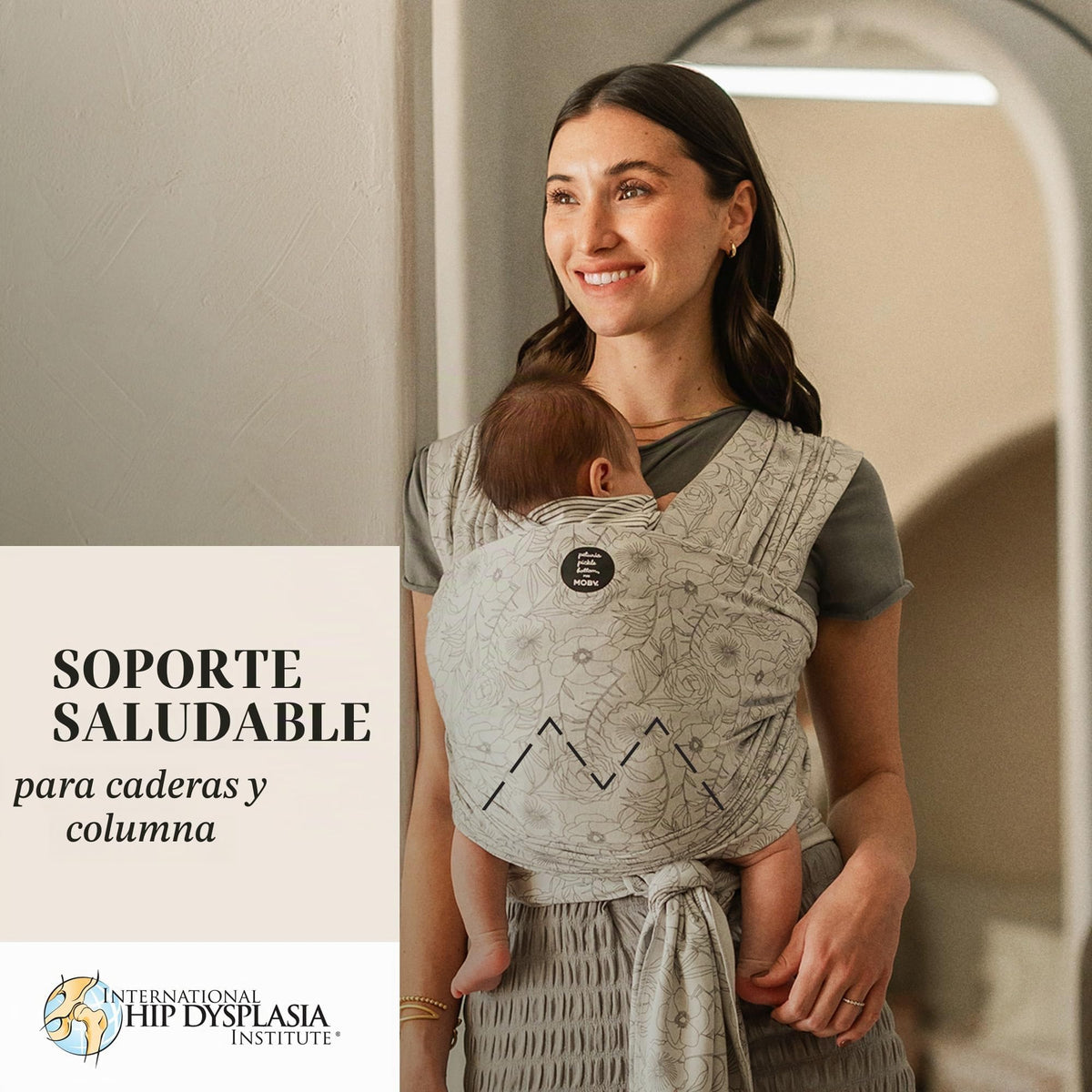 Portabebés Envolvente Moby Classic de Petunia Pickle Bottom para Recién Nacidos hasta Niños Pequeños (8-33 libras), Portabebés Tipo Cabestrillo Infantil, Diseño Ligero y Manos Libres, Ajustable para