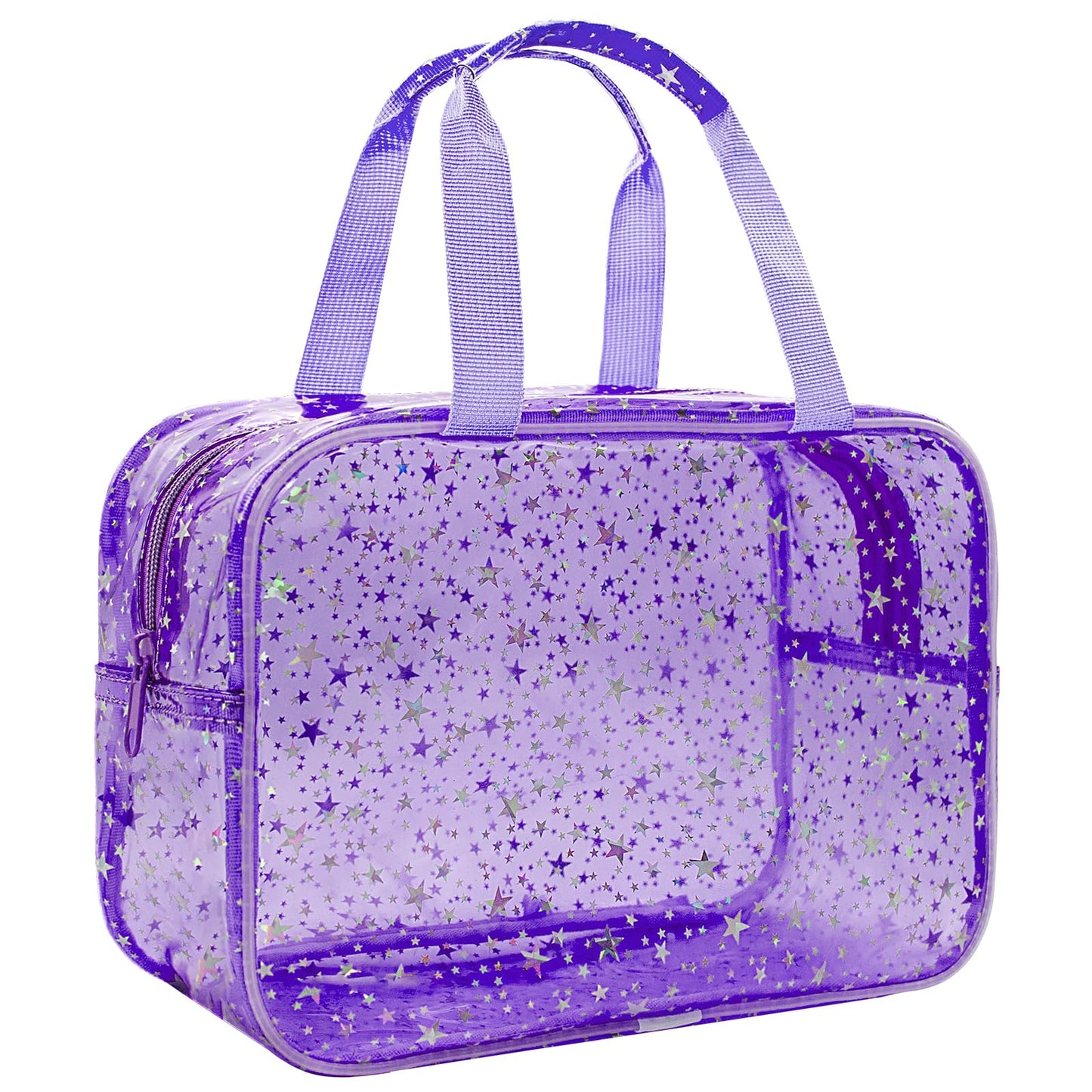Bolsa de maquillaje transparente con inicial personalizada, bolsa de cosméticos rosa, bolsa de aseo de viaje, bonita bolsa de maquillaje transparente, bolsa organizadora para novia, maestro, regalos