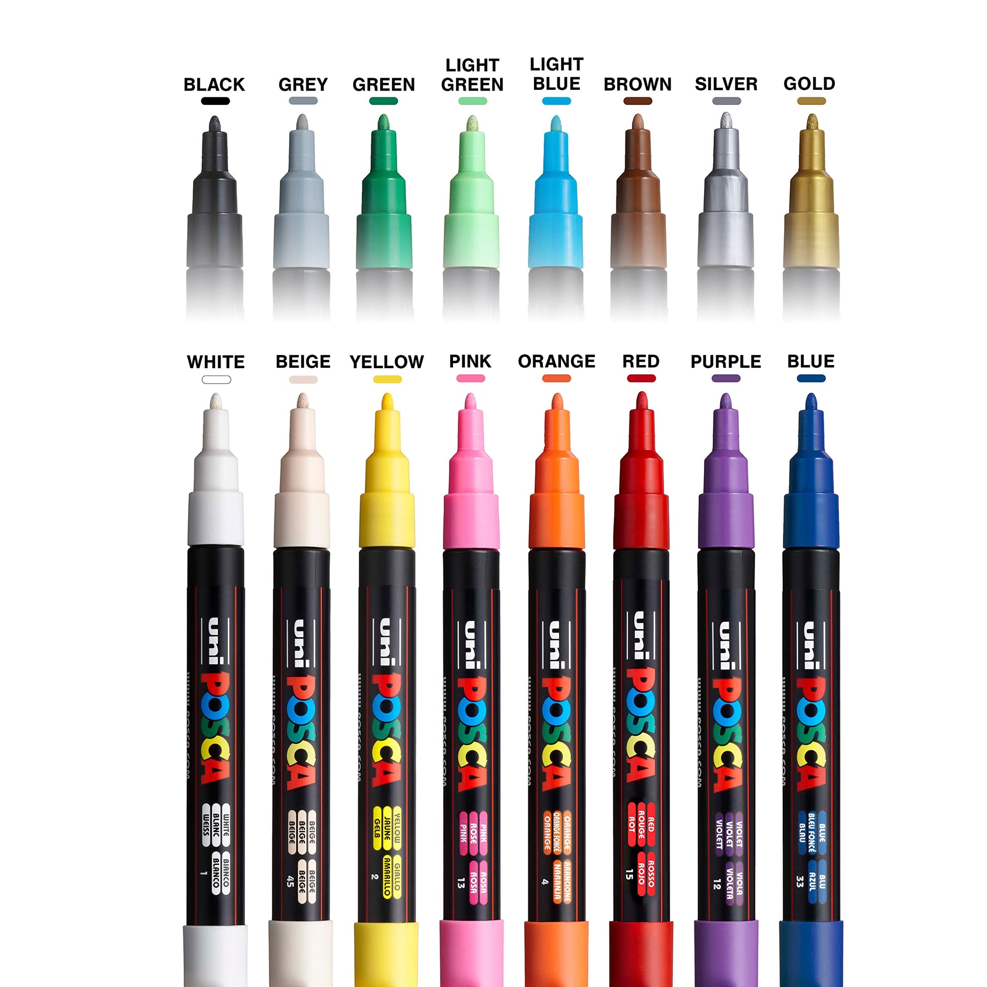 Rotuladores de Pintura Acrílica Posca Fino Juego